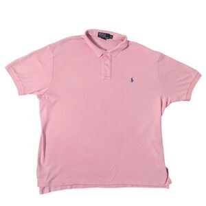 Polo Ralph Lauren Polo Men XL Pink Classic Fit Preppy Old Money Blue Pony Luxury